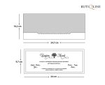 Invitatii nunta albe cu plic gri elegant 9.7 x 24 cm