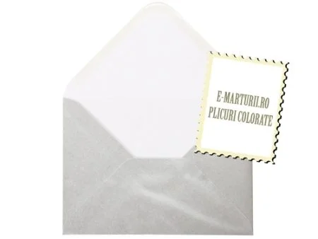 Plicuri argintiu invitatii nunta i8 133 x 184 mm set 20 buc