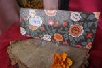 Invitatii nunta plic floral multicolor 10 x 24 cm