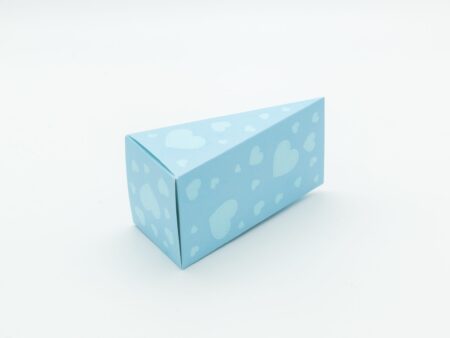 Cutii de Prajituri felie de tort albastre 15 x 7 x 7.5 cm