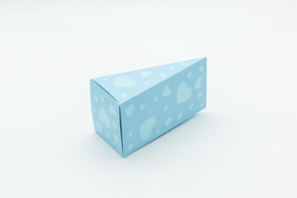 Cutii de Prajituri felie de tort albastre 15 x 7 x 7.5 cm