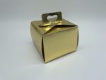 Cutii de Prajituri de 200g elegante din carton auriu 11 x 8.5 x 11 cm