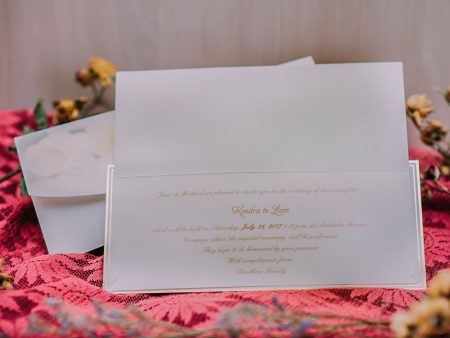 Invitatii nunta model floral şi verighete 25.7 x 11 cm