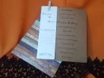 Invitatii nunta model vintage multicolor 14 x 18 cm