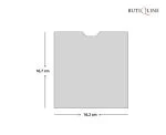 Invitatii nunta lux plic negru cu ciucuras argintiu 15.8 x 16.5 cm