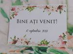 Placute Bine ati venit model floral elegat