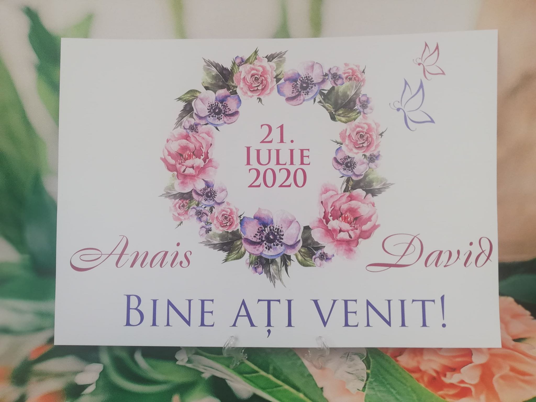 Mesaj Bun venit intâmpinare invitaţi model flori Mesaj Bun venit intâmpinare invitaţi model flori