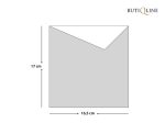 Invitatii nunta cu dungi crem si fundita 16 x 17 cm