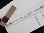 Invitatii nunta carton model banda carton sigiliu 11.6 x 25.5 cm