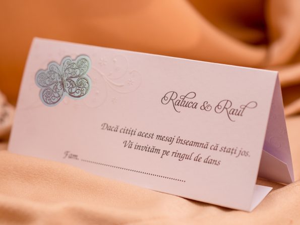 Plicuri de bani botez carton alb cu model în relief 9 x 20 cm