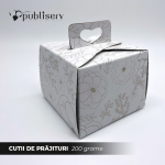 Cutii de Prajituri de 200g de culoare roz personaje 11 x 8.5 x 11 cm