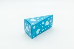 Cutii de Prajituri albastra cu model cu inimioare 15 x 7 x 7.5 cm
