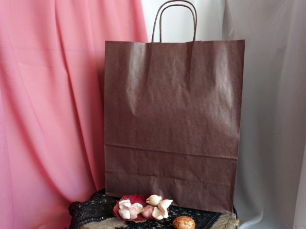 Pungi marturii nunta sau botez culoare ciocolatie 25 x 11 x 31 cm