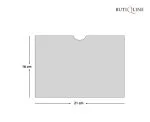 Invitatii nunta lux cu ciucuras matase decupaj nume miri 20.6 x 15.8 cm