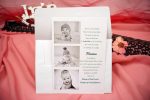 Invitatii botez pe care se pot tipari pozele bebelusului 13.5 x 20 cm