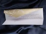 Invitatii nunta carton trei pliuri text mijloc 25.5 cm x 7.5 cm