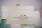 Invitatii nunta crem carton mat striatii si relief 10.5 x 26.4 cm