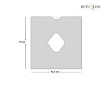 Invitatii nunta model geometric auriu 16.5 x 17 cm