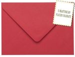 Plicuri rosii invitatii felicitare 125 x 175 mm set 20 buc