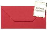 Plicuri rosii invitatii ocazii  DL 111 x 220 mm set 20 buc