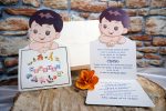 Invitatii botez care ilustreaza un copil 11 x 28.5 cm