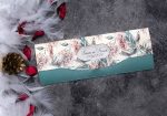 Invitatii nunta model floral crem verde 22 x 8 cm