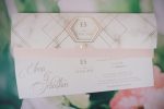 Invitatii nunta carton mat si plic foarte elegant cu perla 27.5 x 8.5