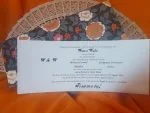 Invitatii nunta plic floral multicolor 10 x 24 cm