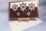 Invitatii nunta cu motive florale in relief şi folie transparenta. 13 x 23 cm