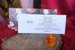 Invitatii nunta plic floral multicolor 10 x 24 cm