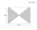 Invitatii nunta carton mat cu striatii si relief legata panglica satin 20.3 x 13.3 cm