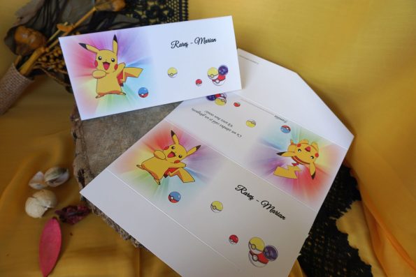 Plicuri de bani carton lucios cu Pokemon 9 x 20 cm