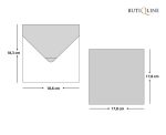 Invitatii nunta crem cu chenar auriu elegant 17.8 x 17.8 cm