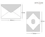 Invitatii nunta crem mate decupaje si model in relief 14 x 19.5 cm