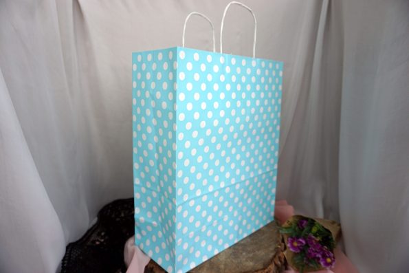Pungi marturii nunta sau botez din hartie kraft inalbita 25 x 11 x 31 cm