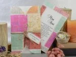 Invitatii nunta model vintage multicolor 13.5 x 21 cm