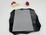 Invitatii nunta plexiglass cu plic gri decupat