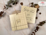 Invitatii nunta model geometric auriu
