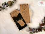 Invitatii nunta craft cu plic negru ecofriendly