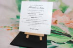 Invitatii nunta eleganta cu plic negru si carton gros alb