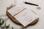 Invitatii nunta clasica printata pe carton deosebit