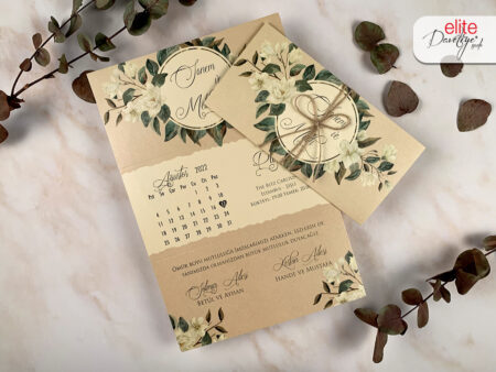 Invitatii nunta elegante model floral elegant