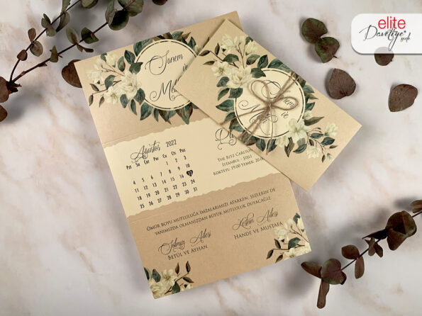 Invitatii nunta elegante model floral elegant