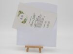 Invitatii nunta din carton gros alb cu trandafiri
