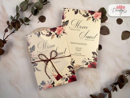 Invitatii nunta cu foaie de calc elegante