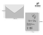 Invitatii nunta lux cu print auriu din carton gros eleganta