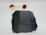Invitatii nunta plexiglasss cu plic negru dreptunghiular