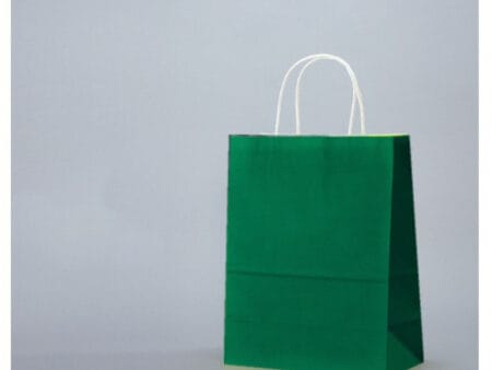 Pungi hartie alba colorate 100% verde inchis – 25X14x30
