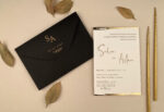 Invitatii nunta negru 12×17