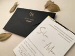 Invitatii nunta negru 12×17